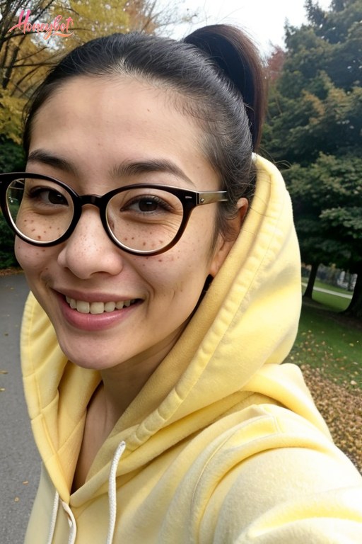 Asian Glasses AI Girlfriend