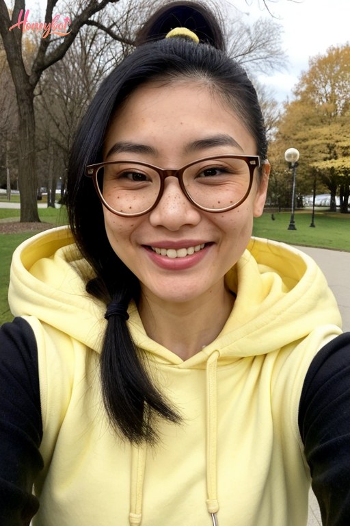 Asian Glasses AI Girlfriend